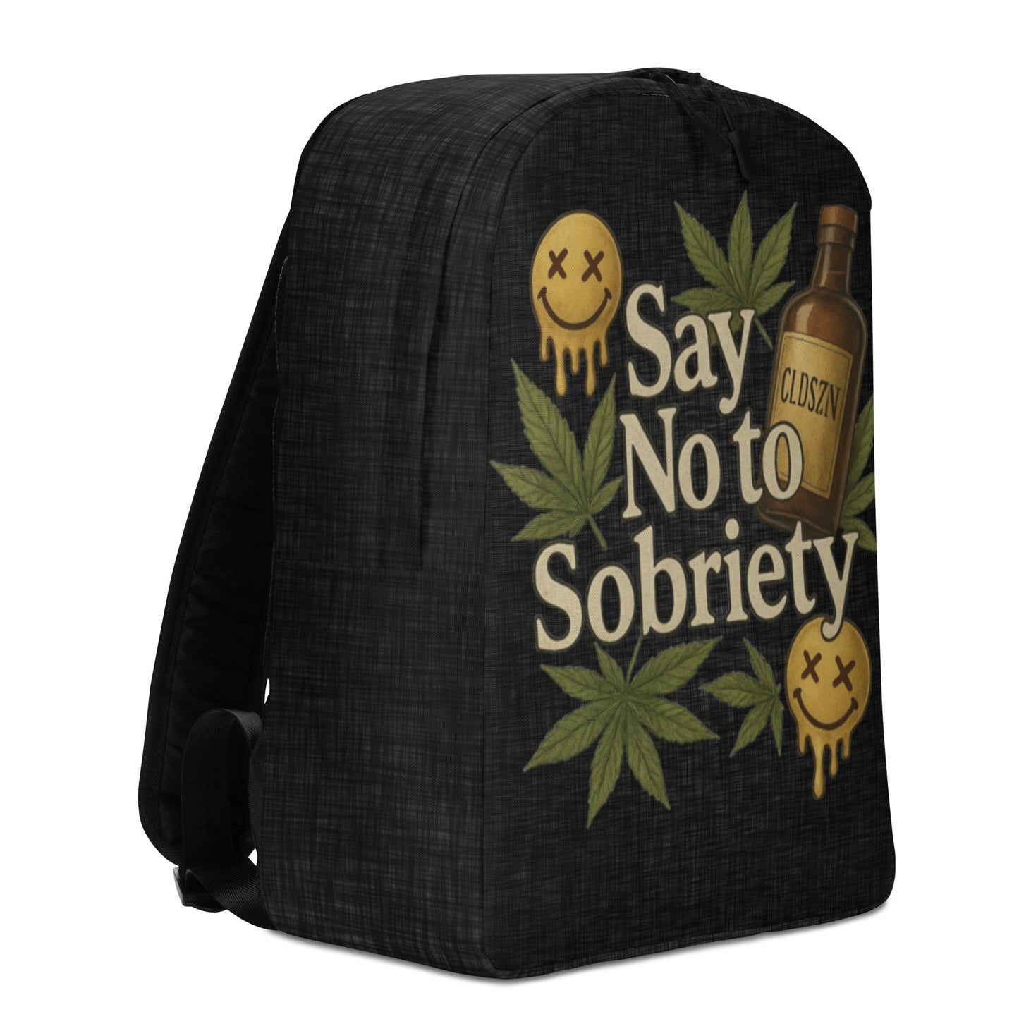 CLDSZN “Say No To Sobriety” Backpack – Streetwear Statement Bag - CLDSZN