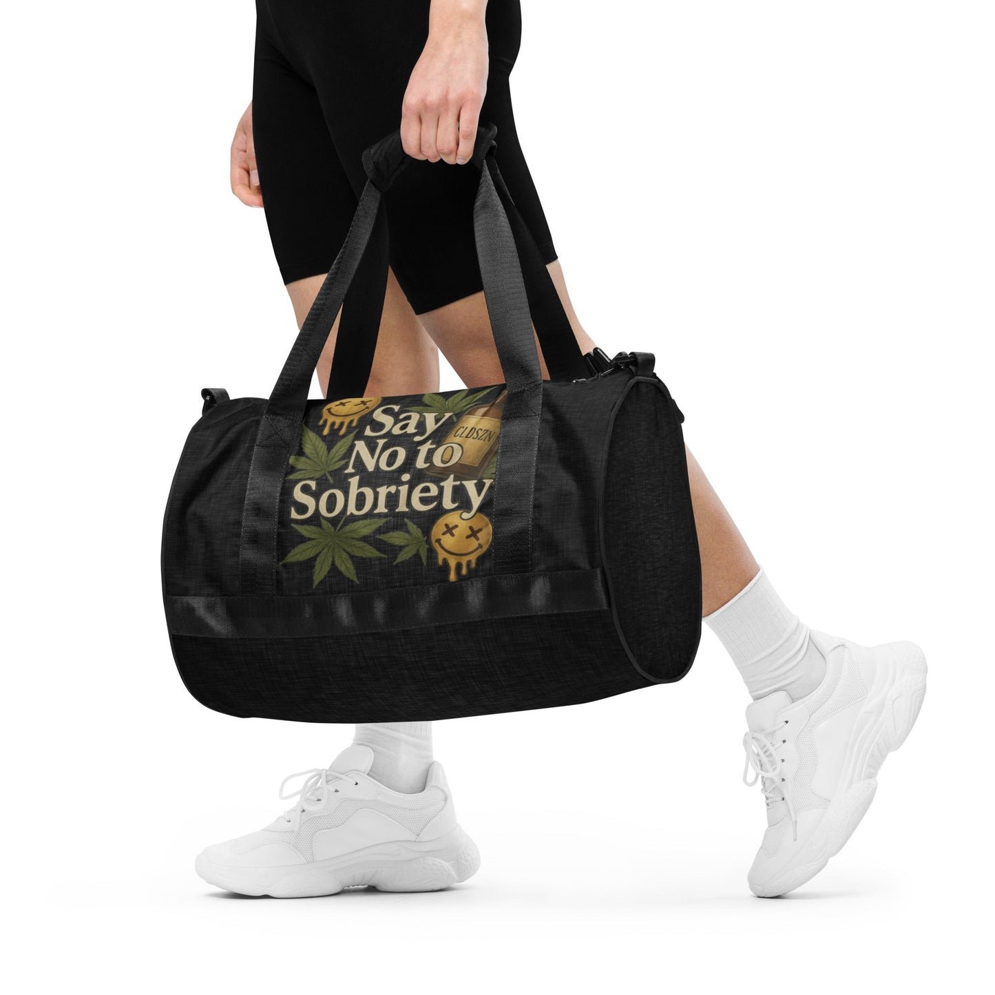 CLDSZN “Say No To Sobriety” Gym Bag – Streetwear Duffel for Creators - CLDSZN
