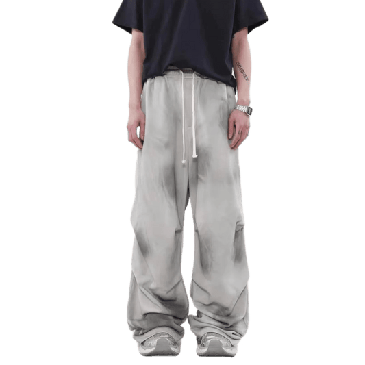 CLDSZN Men’s Wide Leg Cargo Pants – Streetwear Drawstring Baggy Fit - CLDSZN